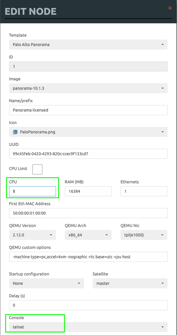 Deploying a Panorama KVM image to use with EVE-NG