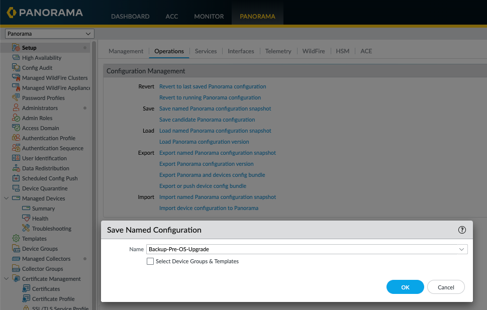 Upgrading Panorama PAN-OS Software