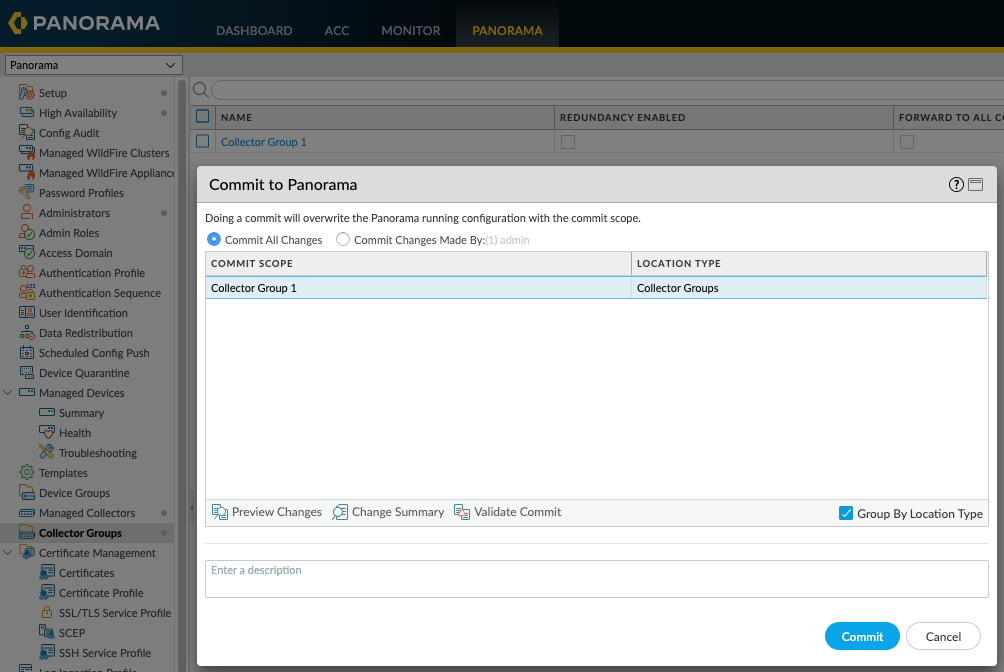 Virtual Panorama Log Collector Setup