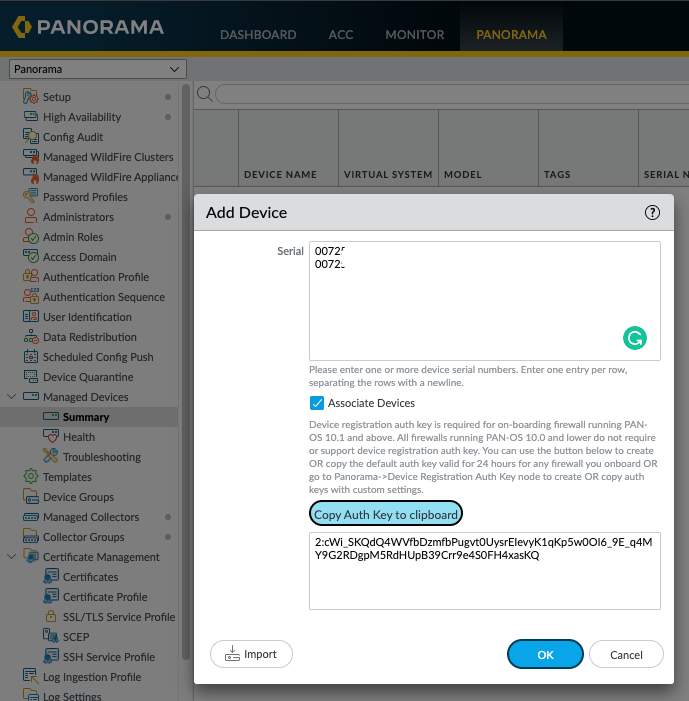 Migrate a HA Pair of PAN-OS firewalls into Panorama