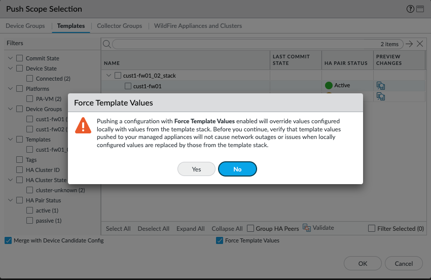 Migrate a HA Pair of PAN-OS firewalls into Panorama